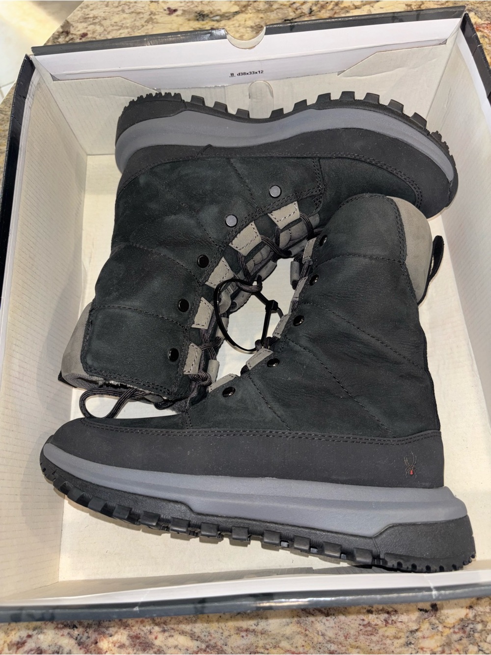SPYDER Ridge Insulated Women's Black/Grey Lace-Up Winter Boot Sz 7.5 NEW - Picture 3 of 10